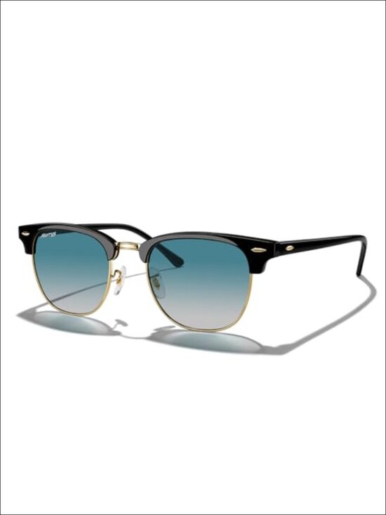 Classic Square Semi-Rimmed Polarized Sunglasses Unisex Metal Frame